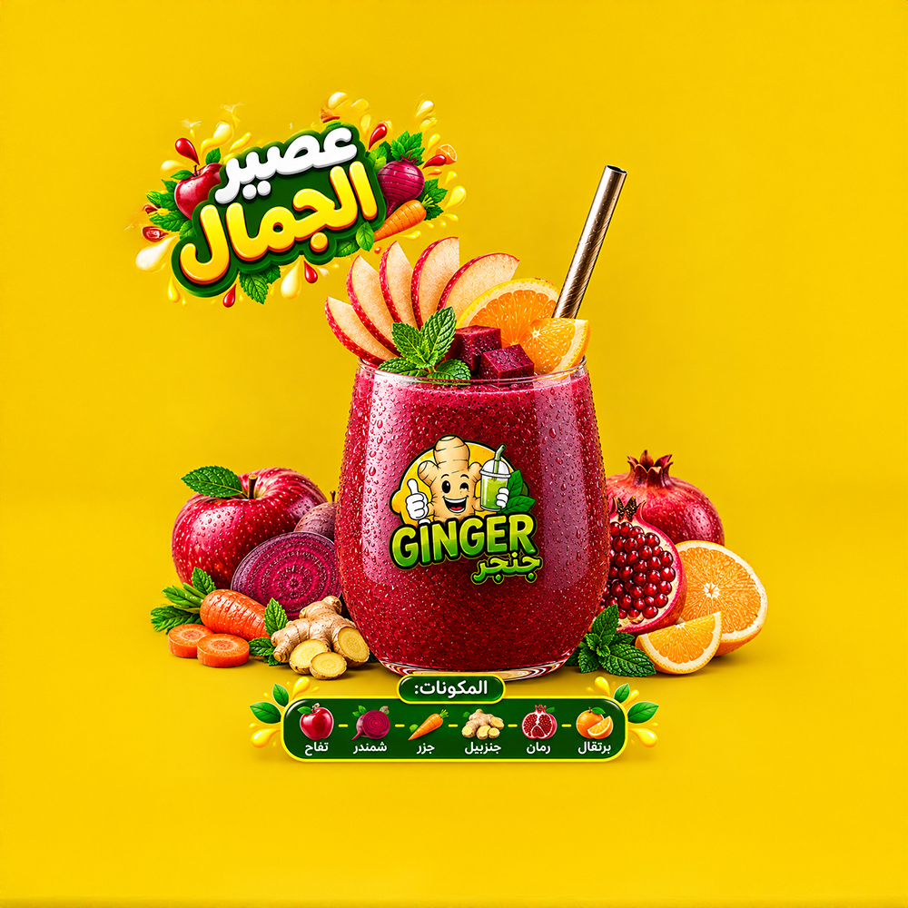 عصير الجمال: تفاح برتقال جزر شمندر